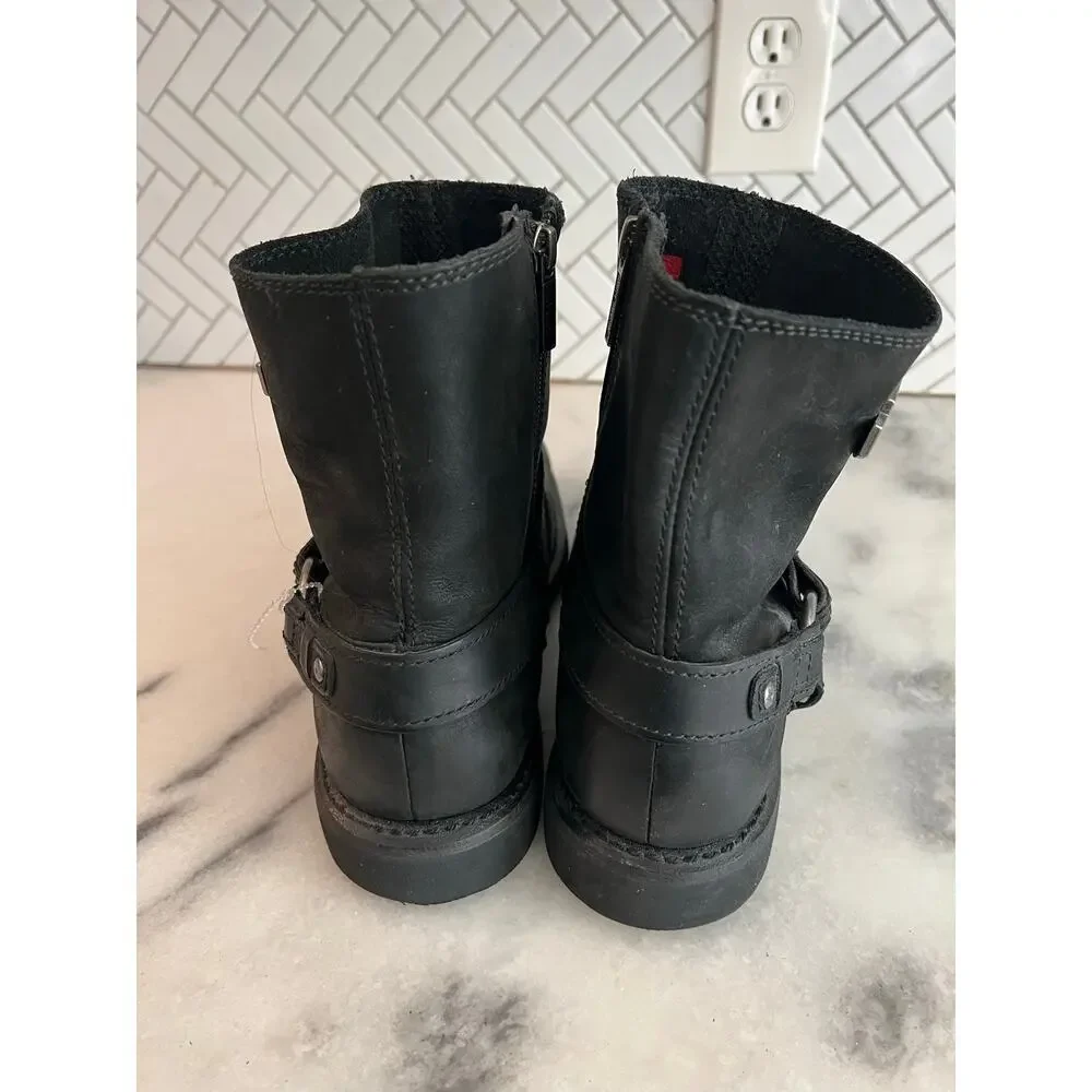 Harley-Davidson Engineer Motorcycle Boots Black Leather Mens US 11 D93262